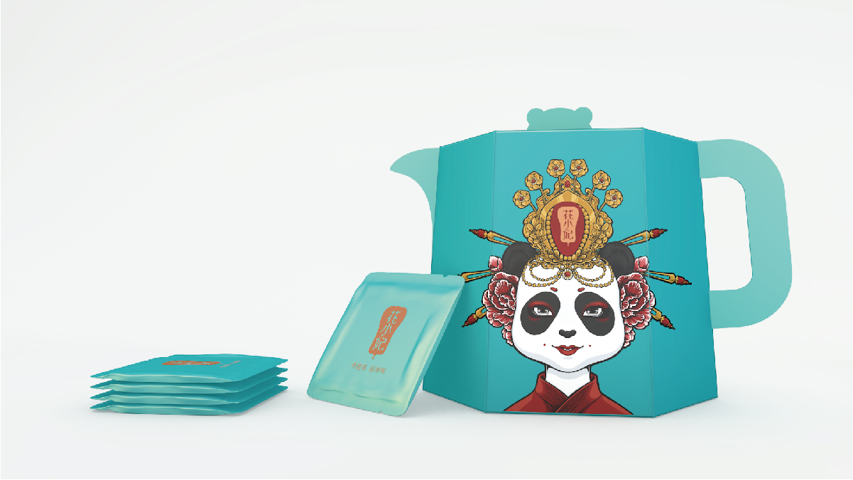 花小妃传统茶-茶叶包装盒设计